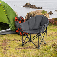 Tangkula Oversized Camping Chair with Cup Holder