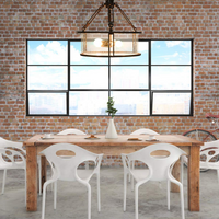 Plafonnier Tangkula Semi Flush Mount, plafonnier 3 lumières avec abat-jour en verre bullé
