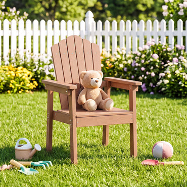 Chaise Adirondack d'extérieur Tangkula avec dossier haut et accoudoirs larges pour terrasse ou piscine