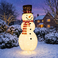 Tangkula 4.2 FT Outdoor Lighted Christmas Snowman