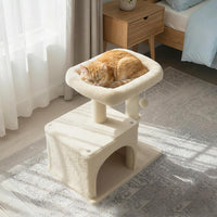 Tangkula Cat Tower with Sisal Scratching Posts for Small Spaces