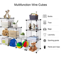 Wire Storage Cubes, Metal Grids Book Shelf