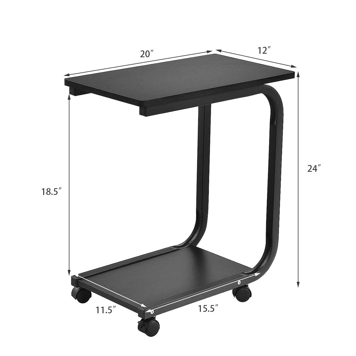 Tangkula C Table Sofa Side Table for Living Room