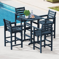 Tangkula 3-Piece Patio HDPE Bar Set