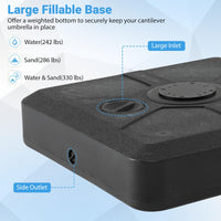 Tangkula 330 lbs Umbrella Base with Wheels