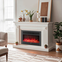 Tangkula 750W/1500W Recessed Fireplace Heater with Remote Control