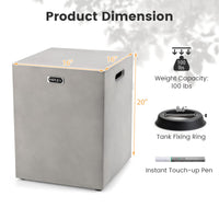 Tangkula Outdoor Propane Tank Cover with Side Handles & Adjustable Foot Pads