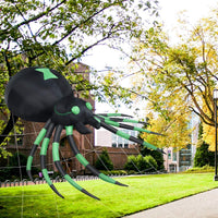 Tangkula 6 Ft Halloween Inflatable Spider with LED Lights Outdoor Indoor Halloween Decorations