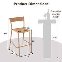Tangkula Patio Barstools Set of 2/4