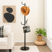 Tangkula Coat Rack Freestanding Heavy Duty Metal Coat Tree