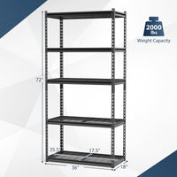 Tangkula 5-Tier Metal Garage Shelving Units with 2000 LBS Capacity (1/2/3/4)