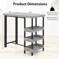 Tangkula 43.5” Outdoor Bar Table