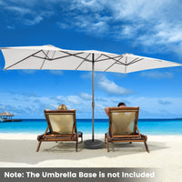 TANGKULA 15 FT Double-Sided Patio Umbrella with Crank Handle