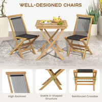 Tangkula 3-Piece Patio Bistro Set