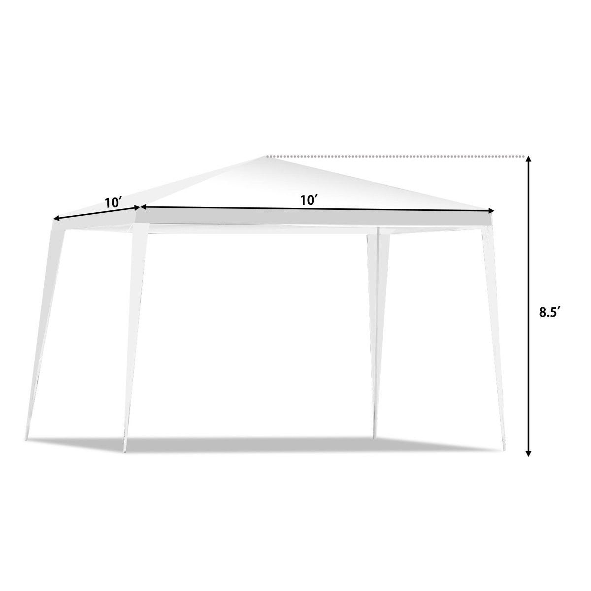 Tangkula 10 x 10Ft Outdoor Canopy Tent, Portable Wedding Party Tent, Outside Event Tents for Party, Patio Parties Tent for Backyard