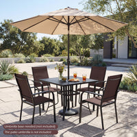 Tangkula 5 Pieces Patio Dining Set for 4