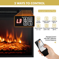 Tangkula Fireplace TV Stand with 18 Inches 1400W 5,000 BTU Electric Fireplace