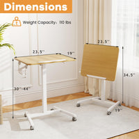 Tangkula Foldable Mobile Standing Desk Cart for Home Office
