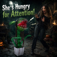 Tangkula Halloween Animated Standing Horror Piranha Plant Decoration