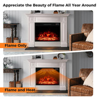 Tangkula 23" Electric Fireplace, 5,000 BTU Fireplace Insert with Remote Control