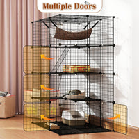 Tangkula Cat Cage Indoor 56" Large 4-Tier Cat Enclosure with Skylight