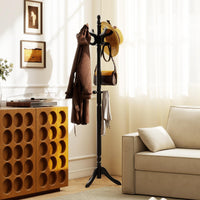 Tangkula Coat Rack Freestanding 11 Hooks and 3 Height Options for Coats