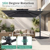 Tangkula 10 FT Patio Umbrella with Base Included