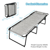 Tangkula Widen Folding Chaise Lounge Chair Set of 1/2