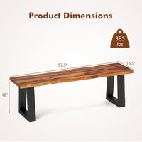 Tangkula Outdoor Bench 2 Person Set