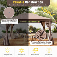 Tangkula 10x13 FT Outoor Gazebo Heavy-Duty Metal Frame
