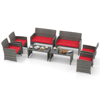 Tangkula 4 Piece Patio Wicker Furniture Set