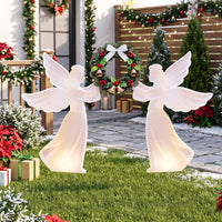 Tangkula Outdoor Christmas Angel & Wreath Decorative Set
