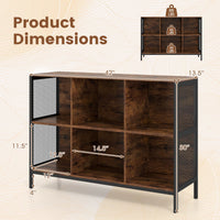 Tangkula 6 Cube Bookcase for Home Office