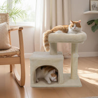 Tangkula Cat Tower with Sisal Scratching Posts for Small Spaces
