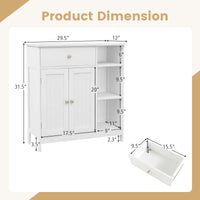 Tangkula Bathroom Storage Cabinet for Living Room Entryway