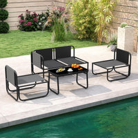 Tangkula 4 Pieces Patio Furniture Set for Garden