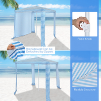 6.6' x 6.6' Foldable Beach Cabana - Tangkula