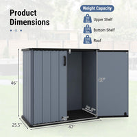 Tangkula 23.5 Cu.ft Outdoor Storage Shed with Floor & Lockable Door