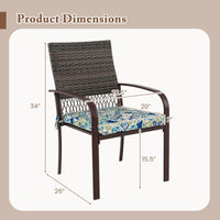 Tangkula Patio Rattan Chairs Set of 4