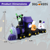 Tangkula 8.2 ft Long Halloween Inflatable Train