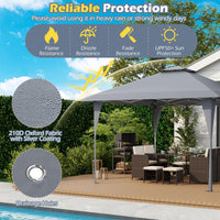 Tangkula 13x13 FT Pop Up Gazebo UPF50+ Outdoor Sunshade Shelter