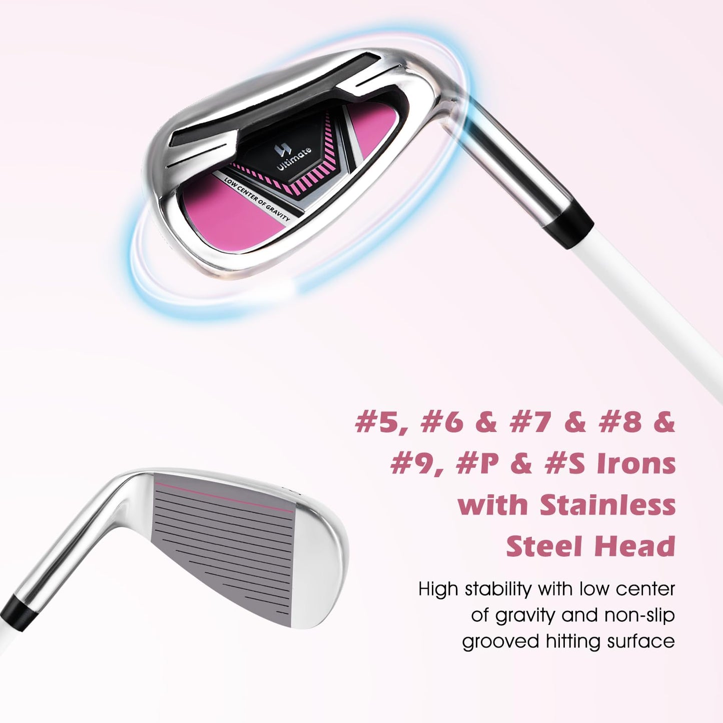 Tangkula Complete Golf Club Set for Women, Golf Club Package Set with 460CC