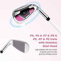 Tangkula Complete Golf Club Set for Women, Golf Club Package Set with 460CC