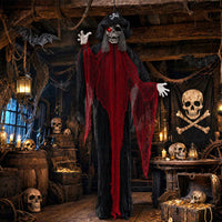 Tangkula 9.4 FT Animated Halloween Hanging Pirate with Glowing Eyes