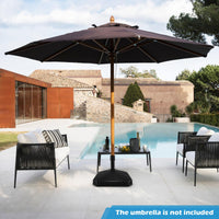 Tangkula Square Umbrella Base 44 lbs Water & Sand Filled Shell Shaped Patio Umbrella Weoghts
