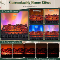 Tangkula 23" Smart Electric Fireplace Compatible with Alexa