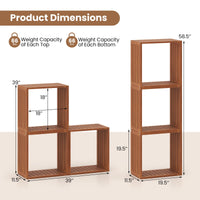 Tangkula 3/6 Cube Storage Organizers Stackable Bookcase Shelves(1/2)