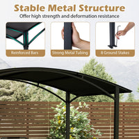 Tangkula 8 x 5 FT Grill Gazebo with 2 Metal Shelves