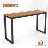 Tangkula Outdoor Console Table for Small Space