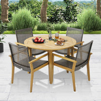 Tangkula 5 Pieces Patio Dining Set( 44 Inch)